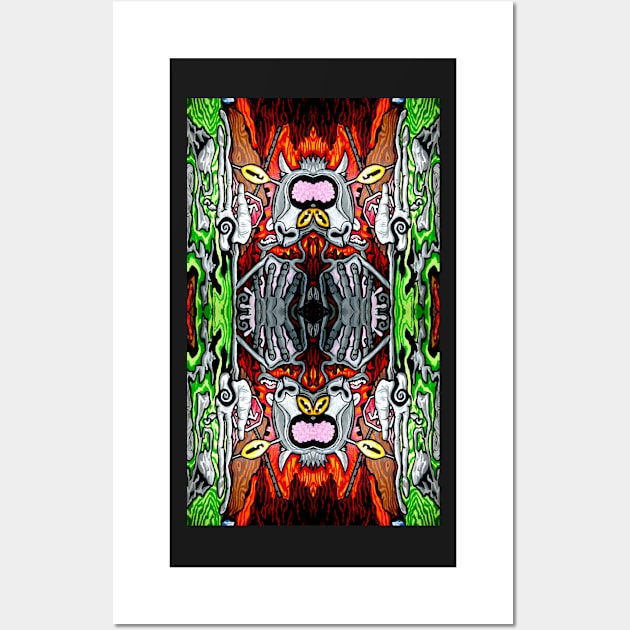 Devil Goat Bus Stop PATTERN Wall Art by Jacob Wayne Bryner 